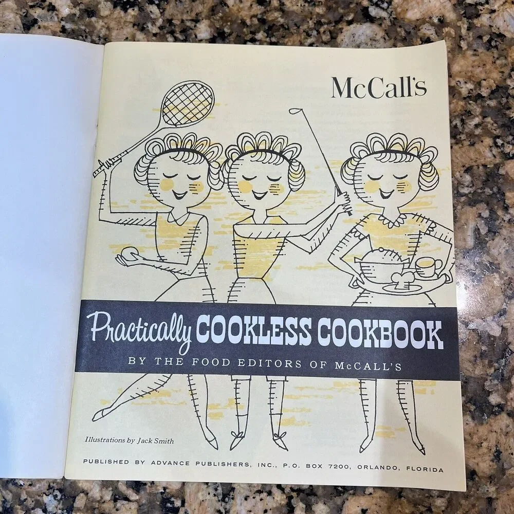 Vintage 1965 McCalls Practically Cookless Cookbook Recipes Cooking